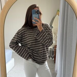 Faherty Organic Cotton Striped Crewneck Tee